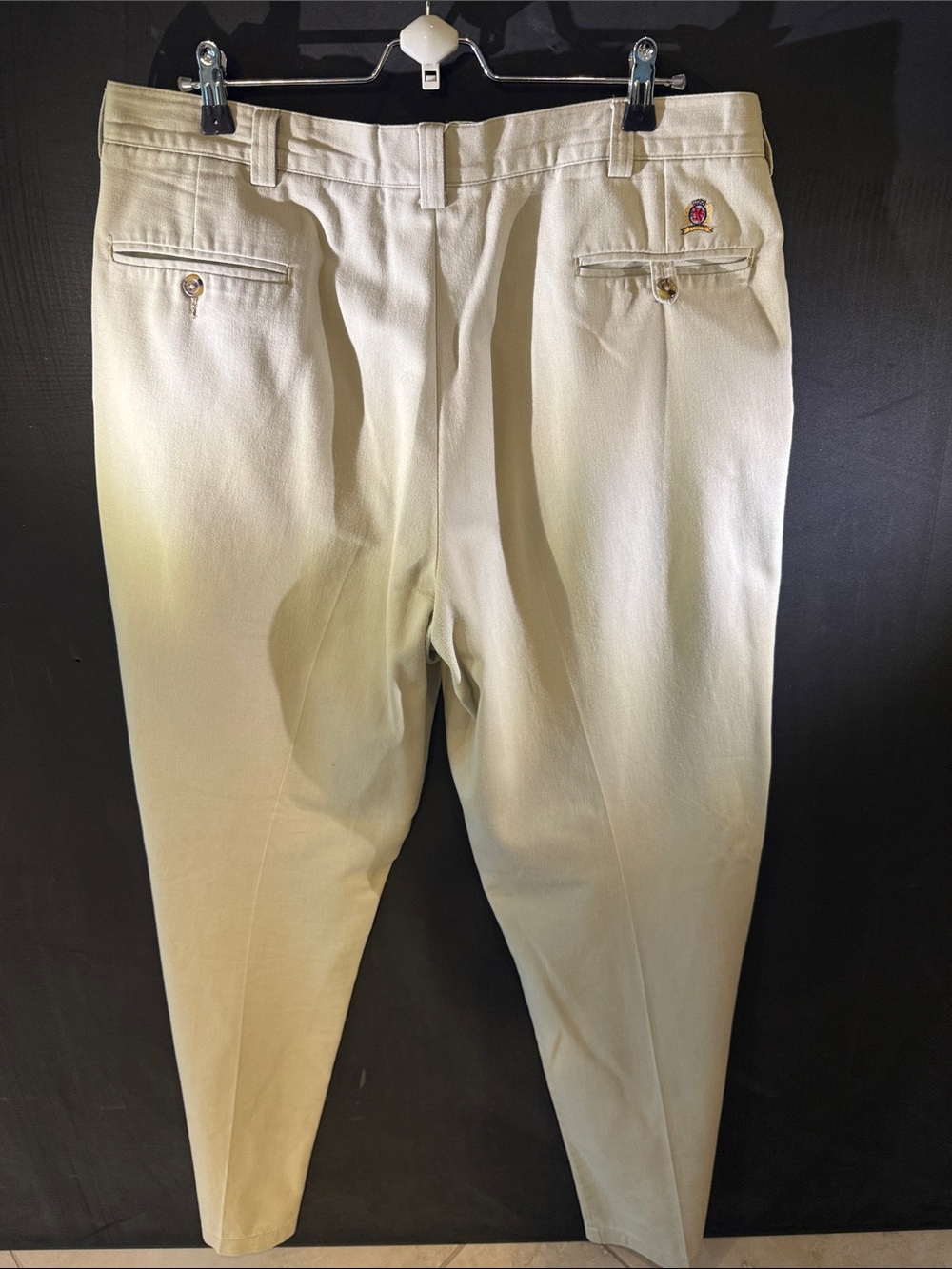 Tommy Hilfiger Cream Pants with Navy Trim - Picture 4 of 5